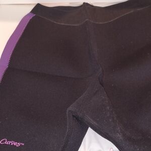 Black and Purple Neoprene Shorts